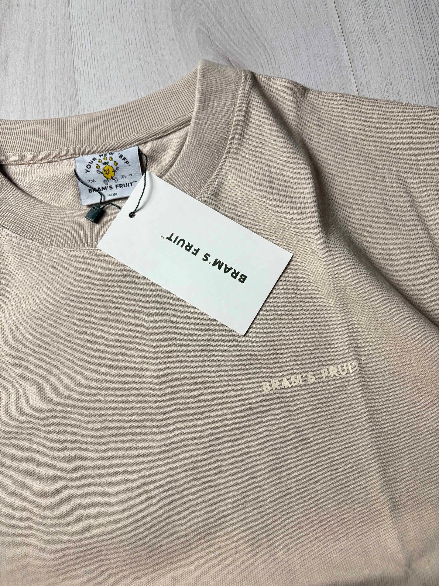π Brams Fruit Big Lemon T-Shirt Khaki β Maat L β Nieuwstaat