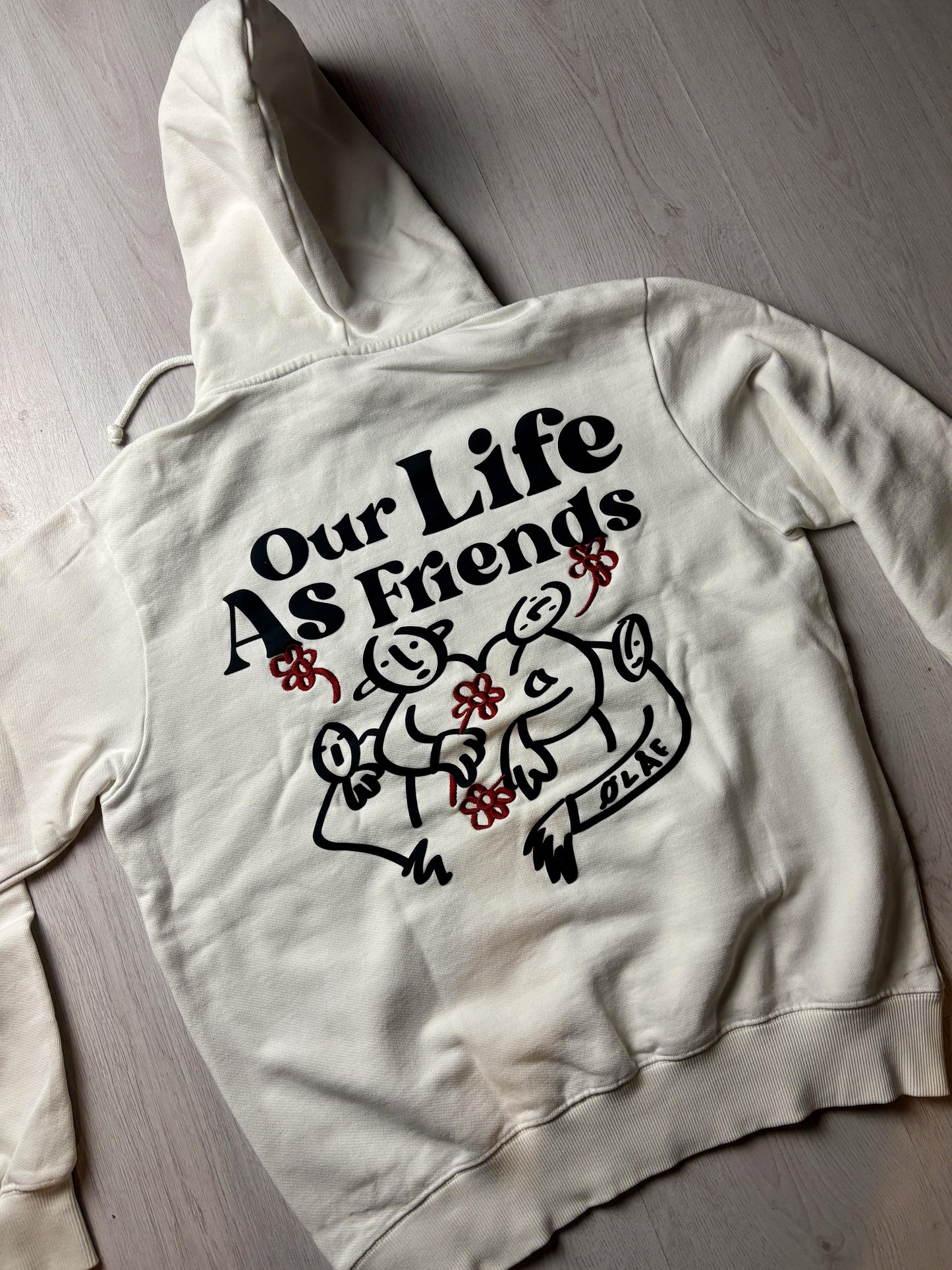 🤍 OLAF Hoodie Wit – Medium