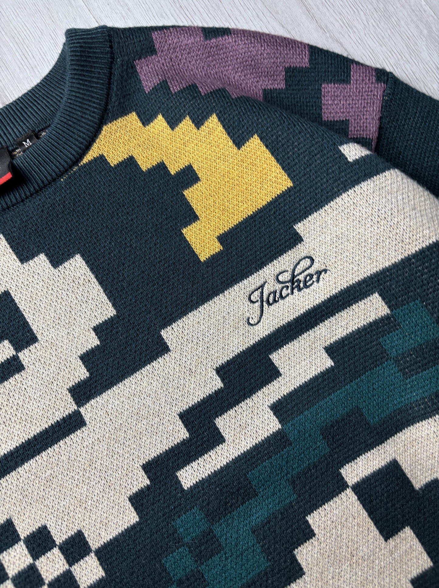 Jacker Knitted Sweater – Medium – 8-bit Graphic