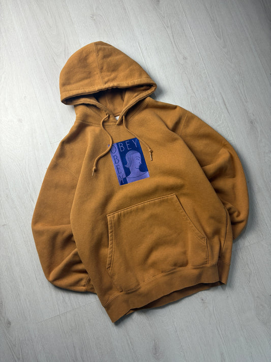 Obey Hoodie - Bruin/Oranje - Extra Small