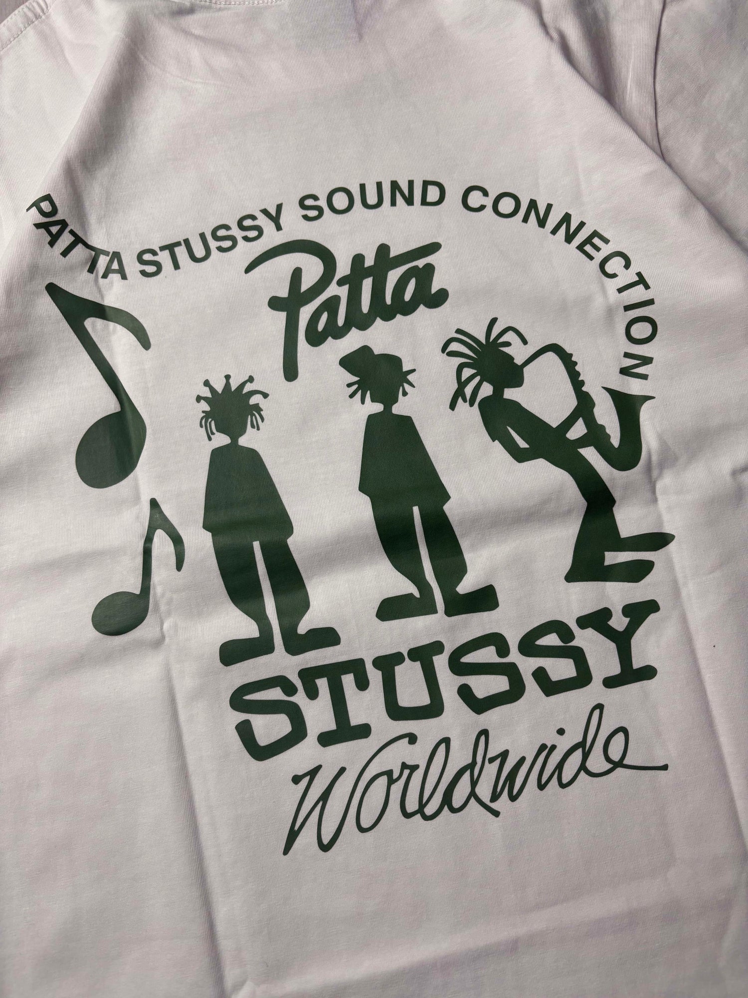 Patta Stussy Sound Connection T-Shirt Wit