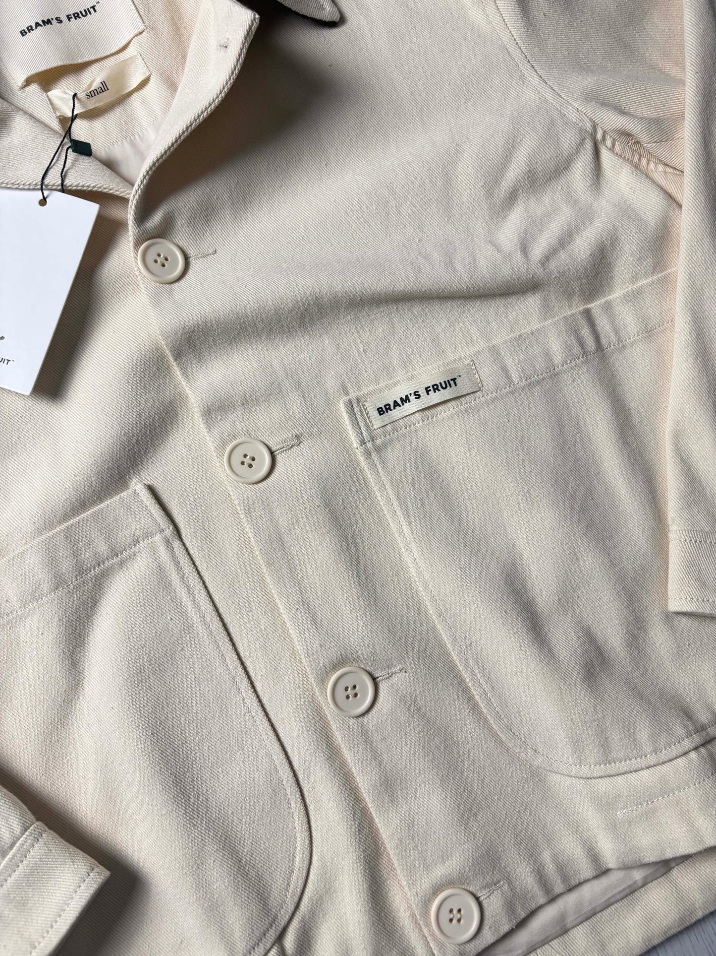 🧥 Brams Fruit Twill Jacket Beige – Small