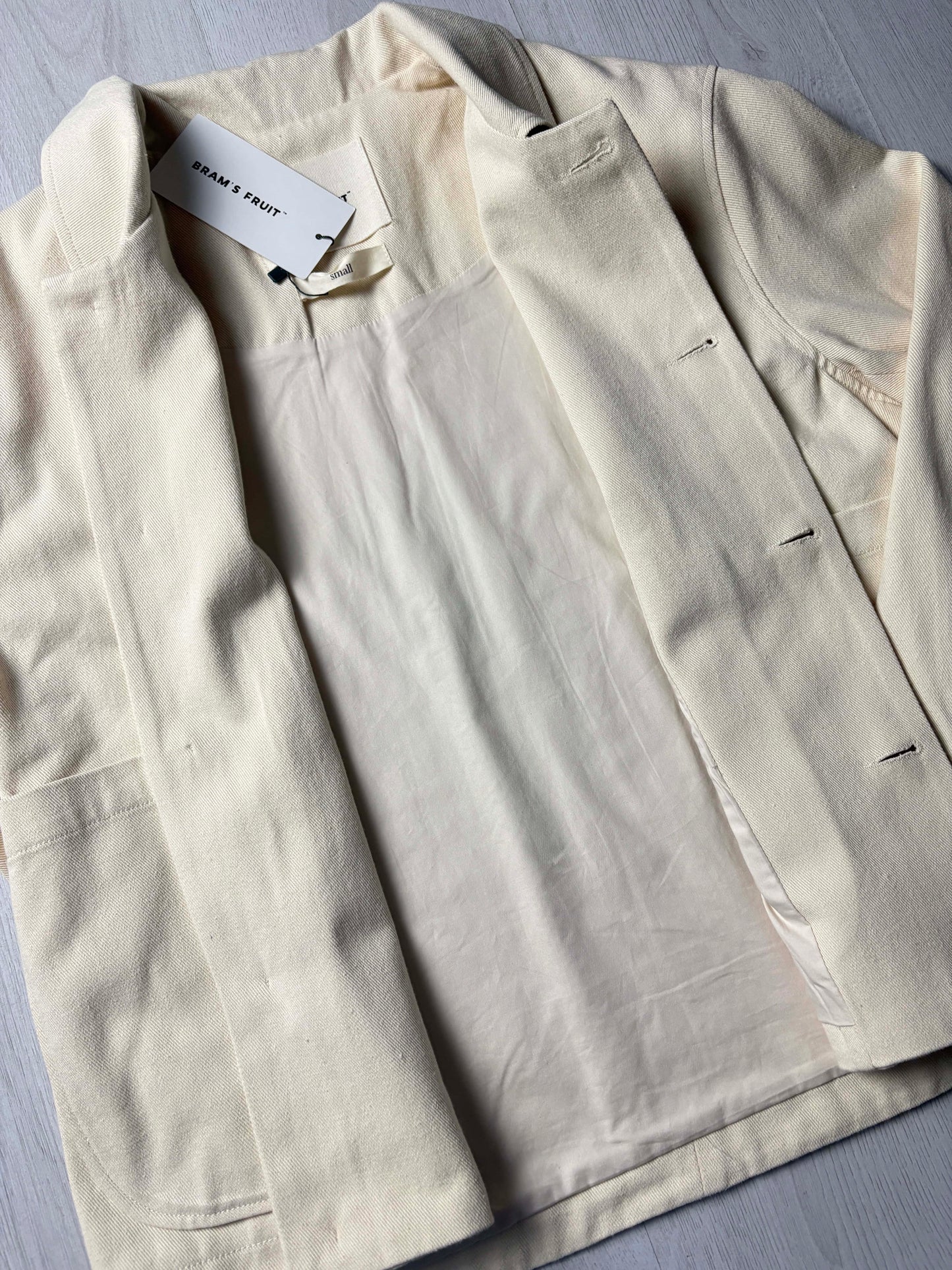 🧥 Brams Fruit Twill Jacket Beige – Small