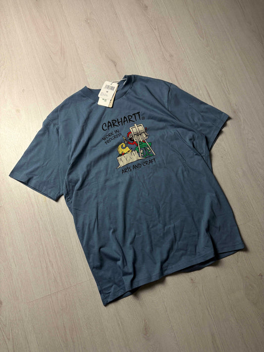 Carhartt T-Shirt Blauw “Arts & Crafts” – Medium