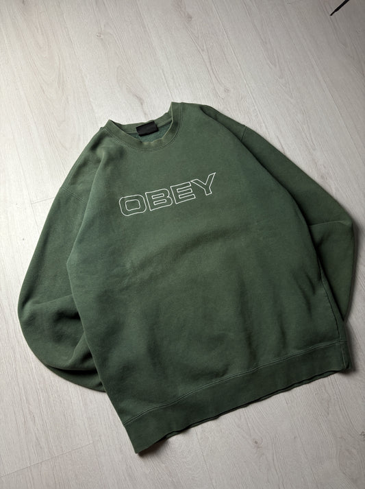 Obey Sweater - Groen - Medium