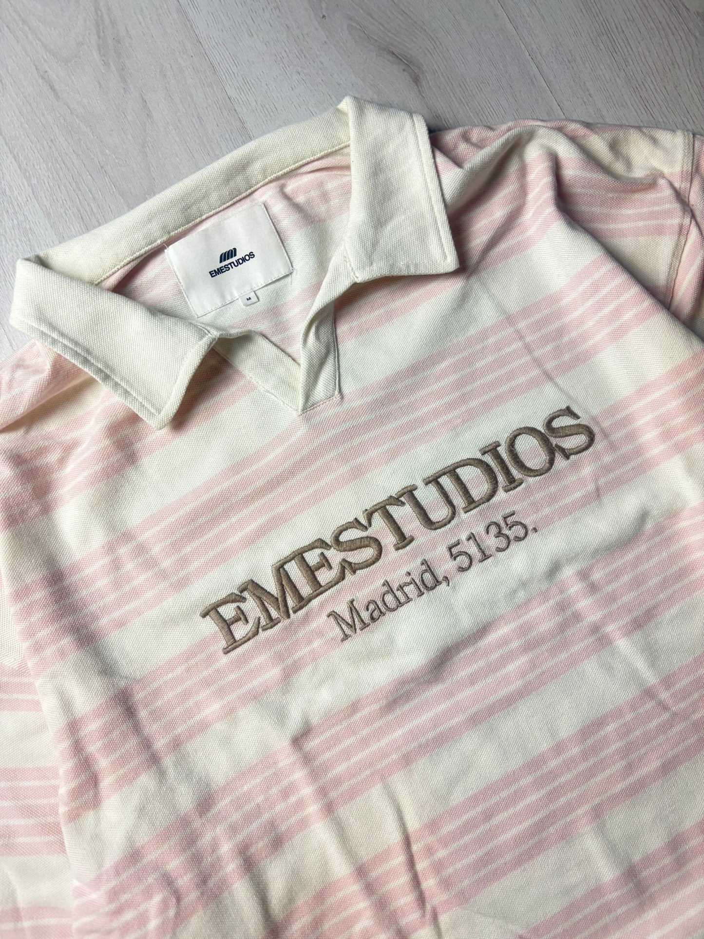 Eme Longsleeve Polo - Wit & Roze - Medium