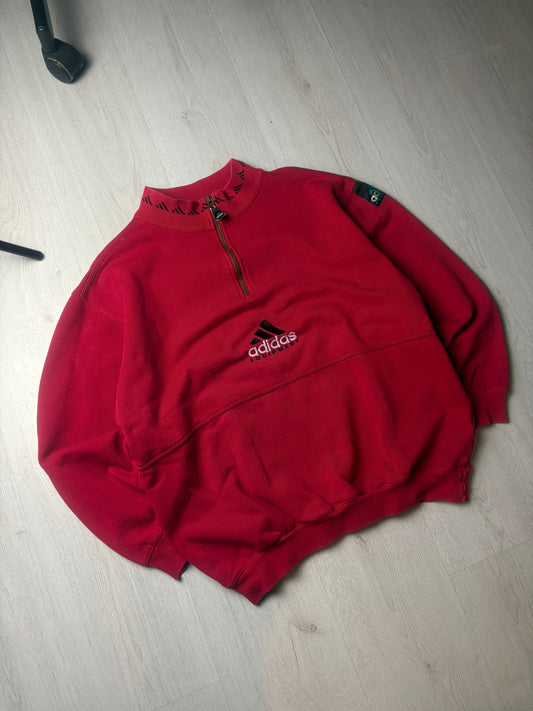 Vintage Adidas Zip - Rood - Medium