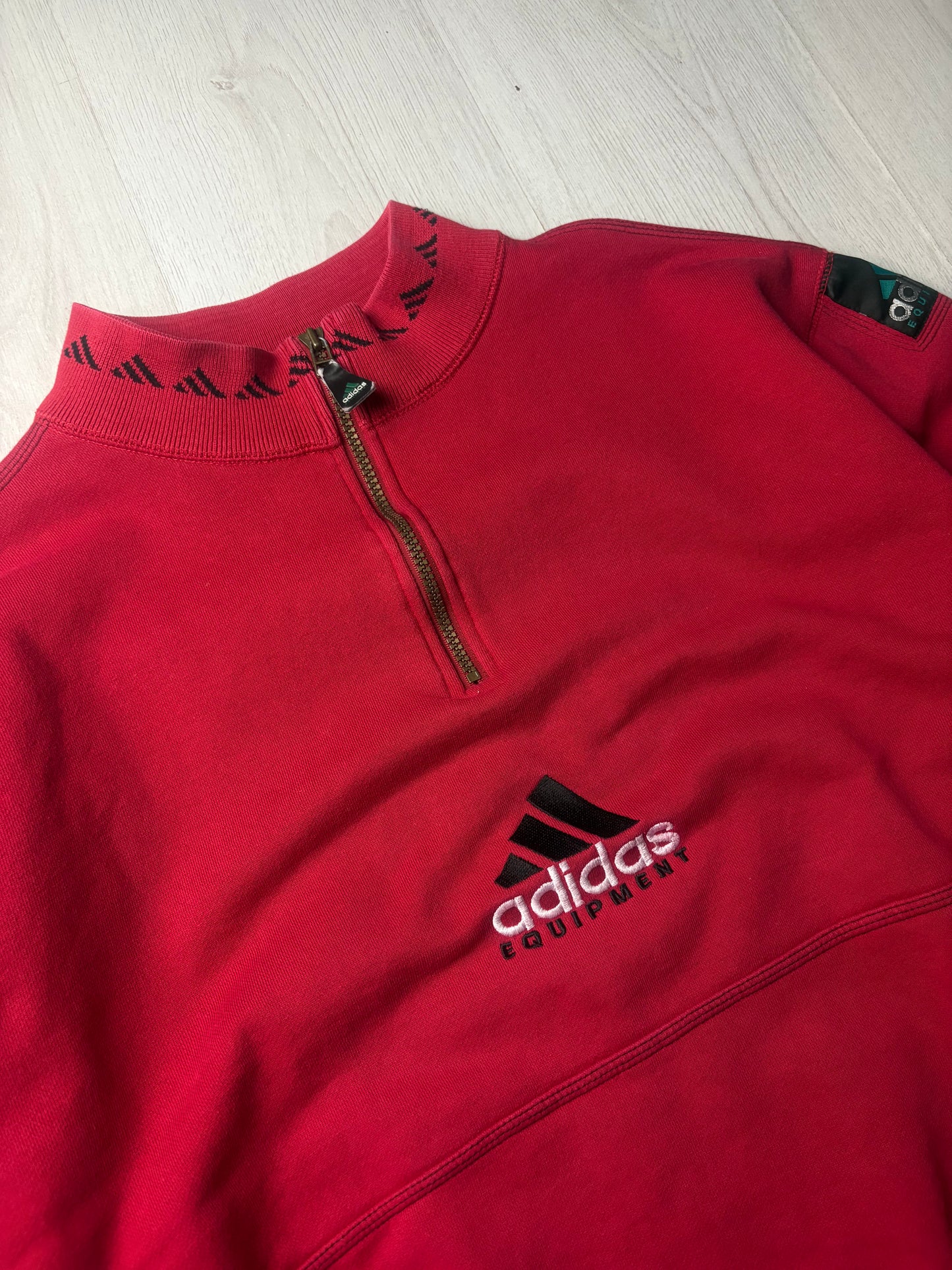 Vintage Adidas Zip - Rood - Medium